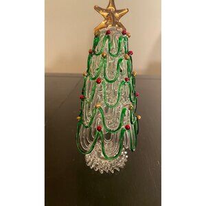 Vintage Enesco Hand Spun Glass Christmas Tree, Made with Delicate Spun Glass